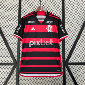 CAMISA FLAMENGO HOME 2024 TORCEDOR (TODOS PATROCINADORES)